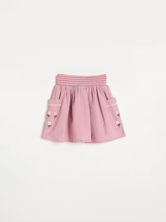 Elle Girls Floral Pink Skirt