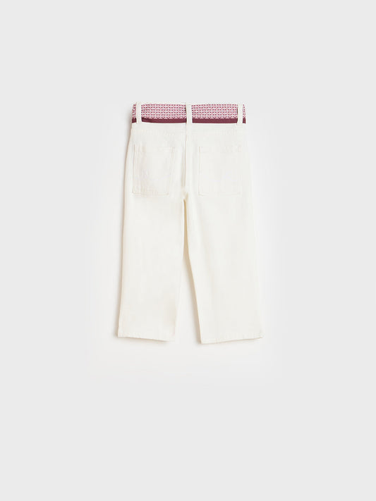 ELLE Girls White Straight Fit Jeans