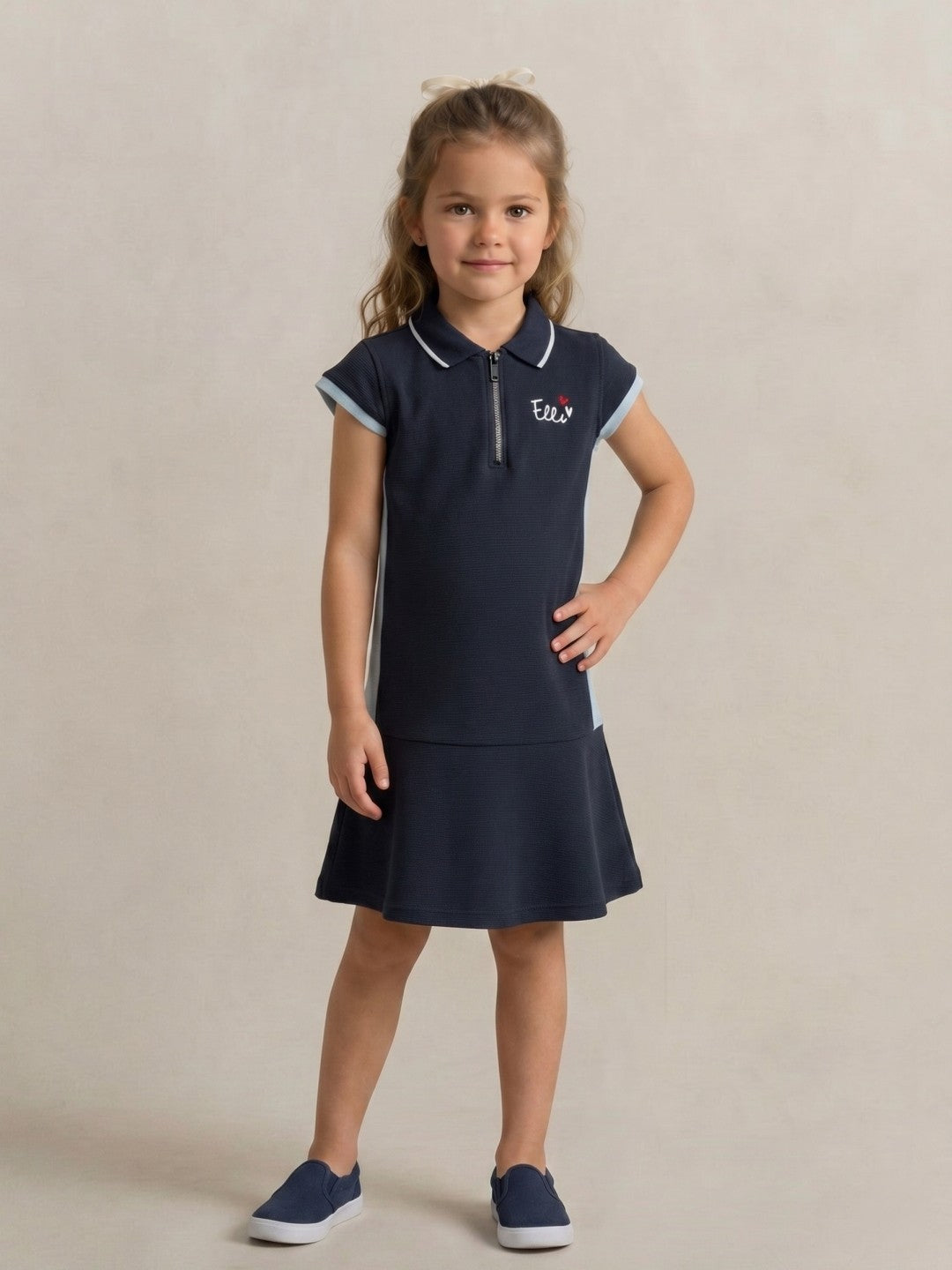 Elle Blue Girls Straight Fit Dress