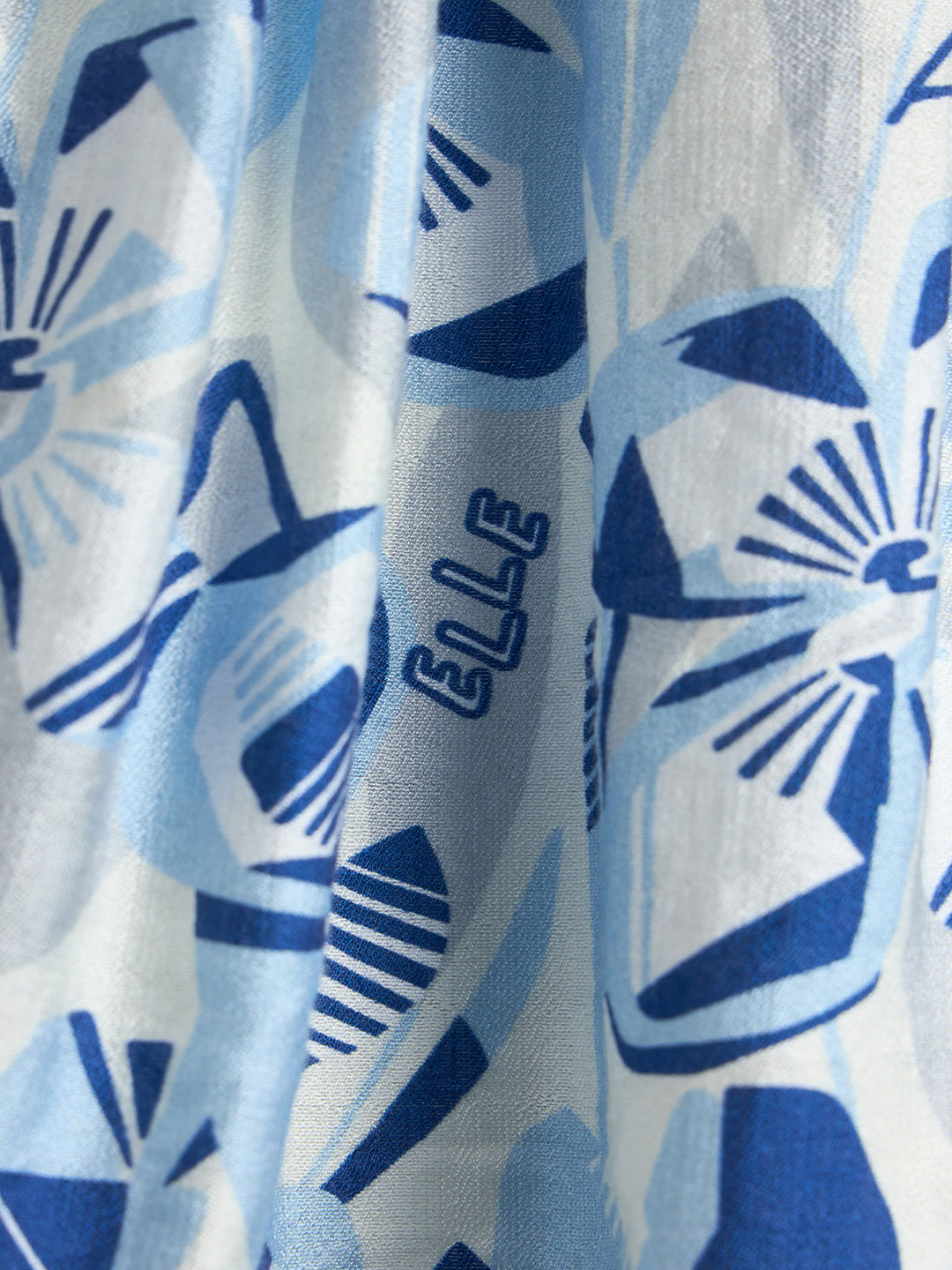 ELLE Girls Blue Printed Relaxed Fit Mini Skirt