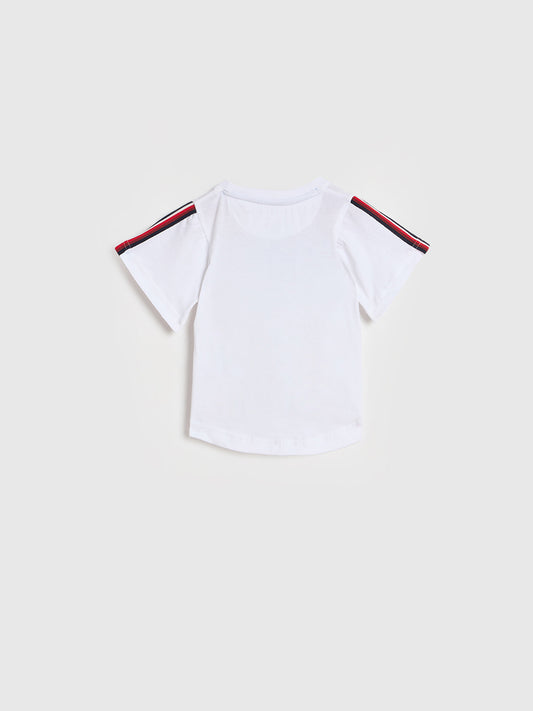 Elle Girls Printed White T-Shirt
