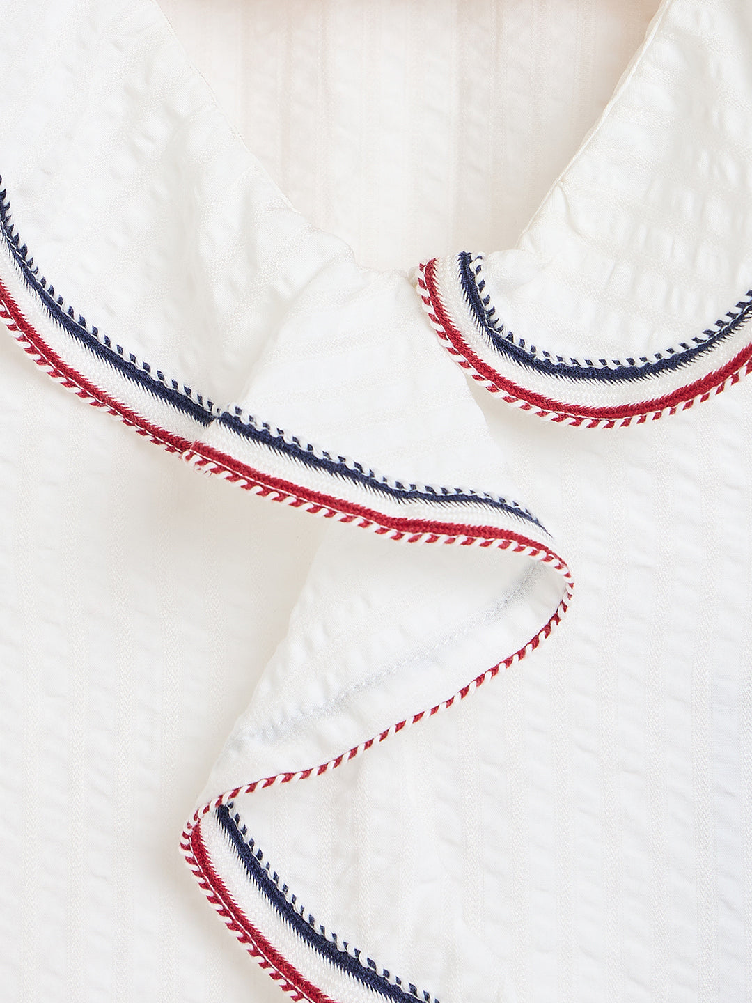 ELLE Girls White Stylised Neck Top