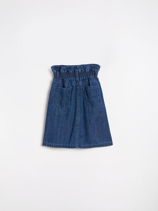 Elle Girls Solid Blue Skirt