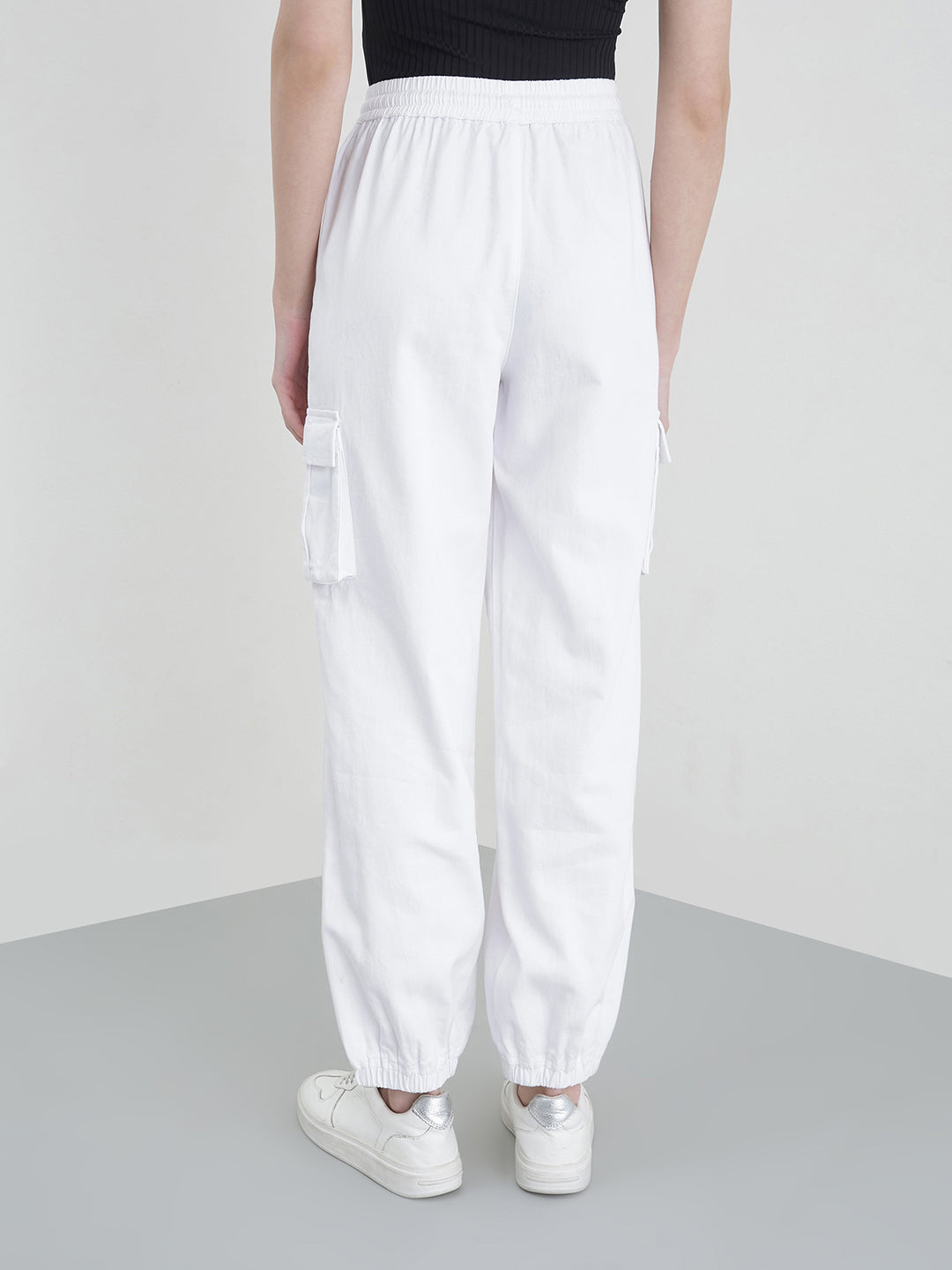 ELLE Women White Solid Cargo