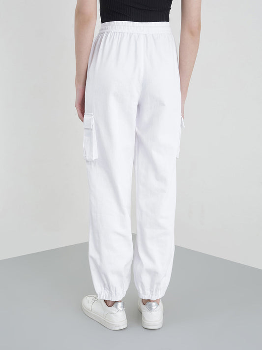 ELLE Women White Solid Cargo