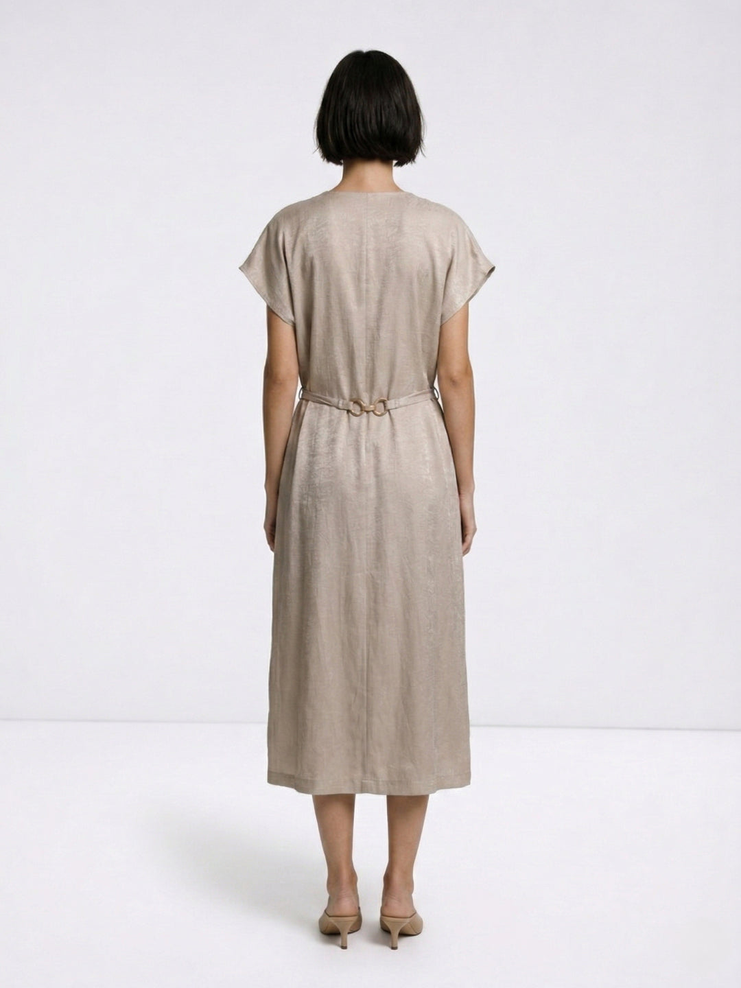 Shop Elle Women Beige Flared Fit Dress Online – Iconic India