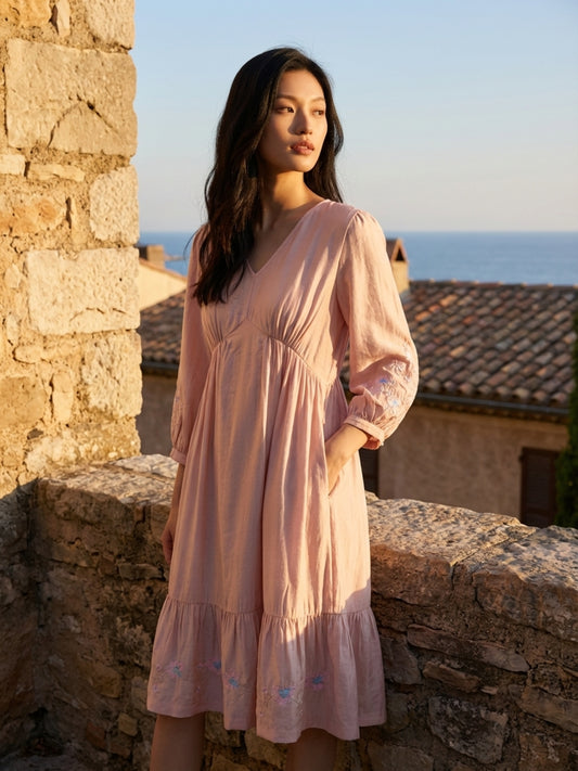 Elle Women Pink Flared Fit Dress