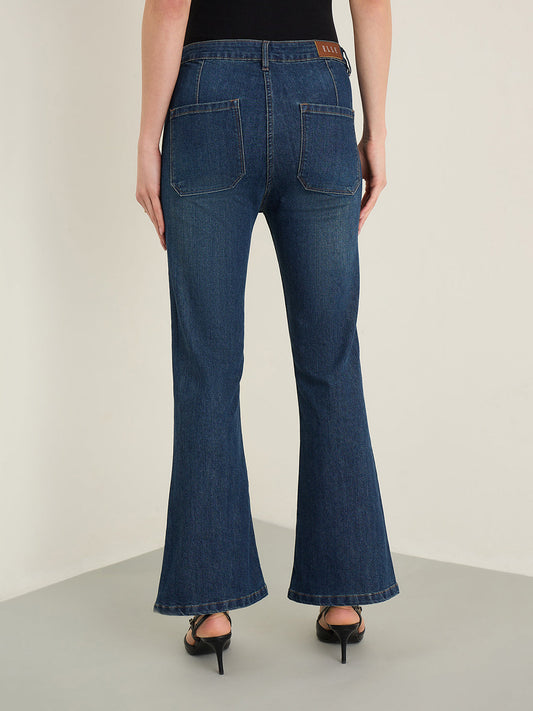 ELLE Women Blue Bootcut Fit Jeans