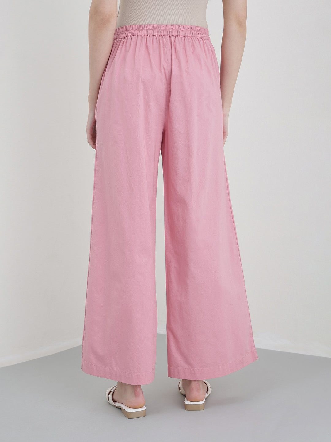 ELLE Women Pink Solid Pants
