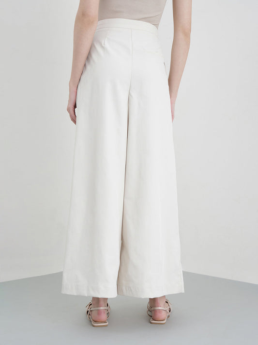 ELLE Women Cream Solid Pants