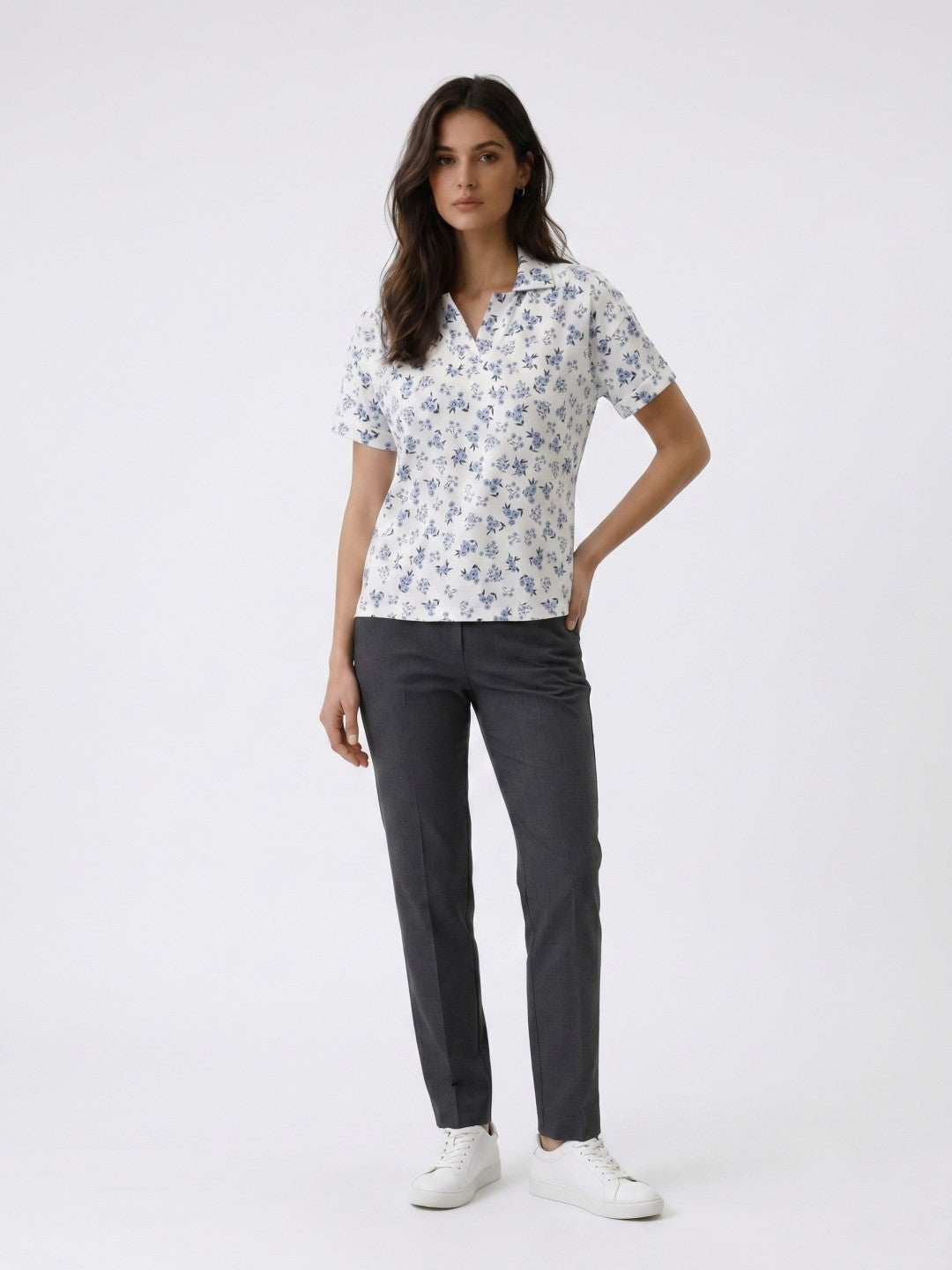 Elle Multi Cotton Printed Women Regular Fit T Shirt