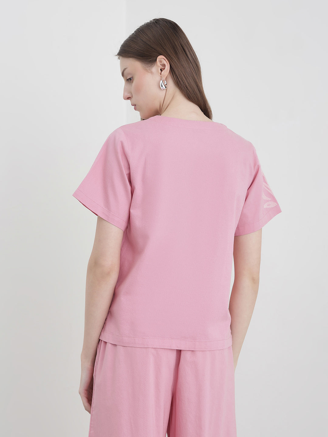 ELLE Women Pink Floral Top