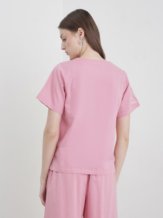 ELLE Women Pink Floral Top