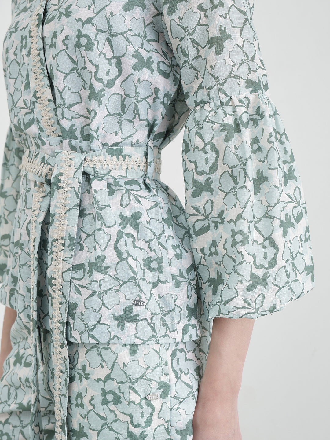 ELLE Women Green Printed Top