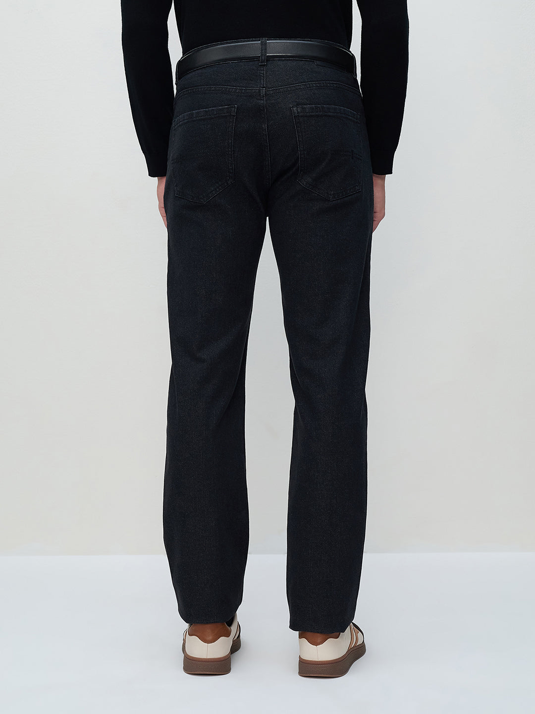 ICONIC Men Black Regular Fit Jeans