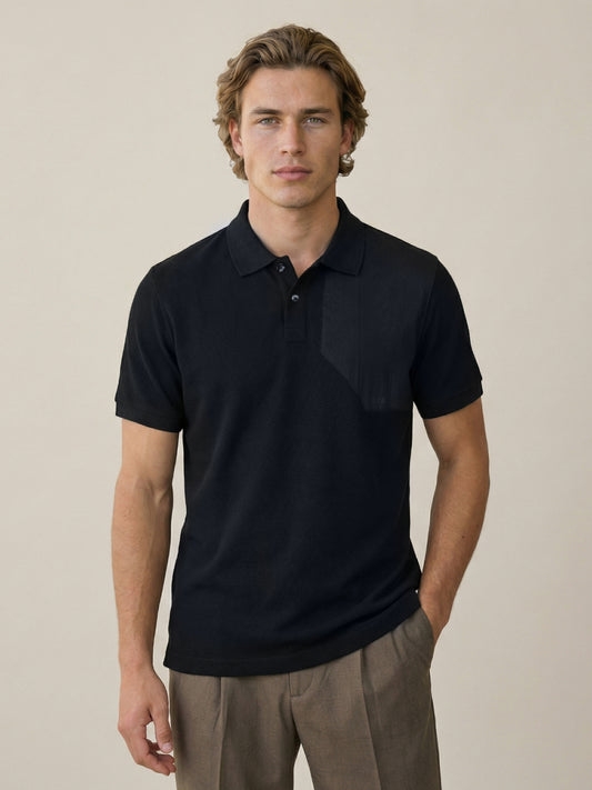 Iconic Men Cotton Black Textured T-Shirt