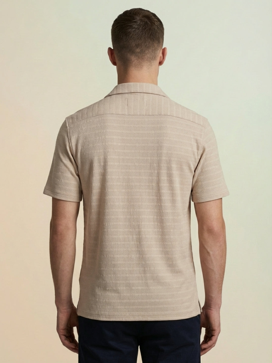 Iconic Men Brown Striped Resort Fit Shirt