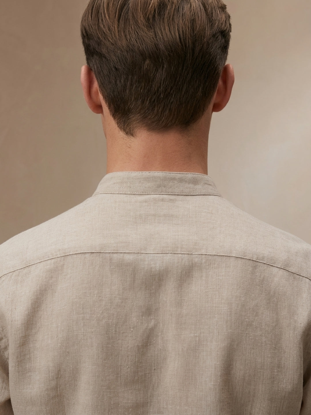 Iconic Men Cotton Beige Embroidered Shirt