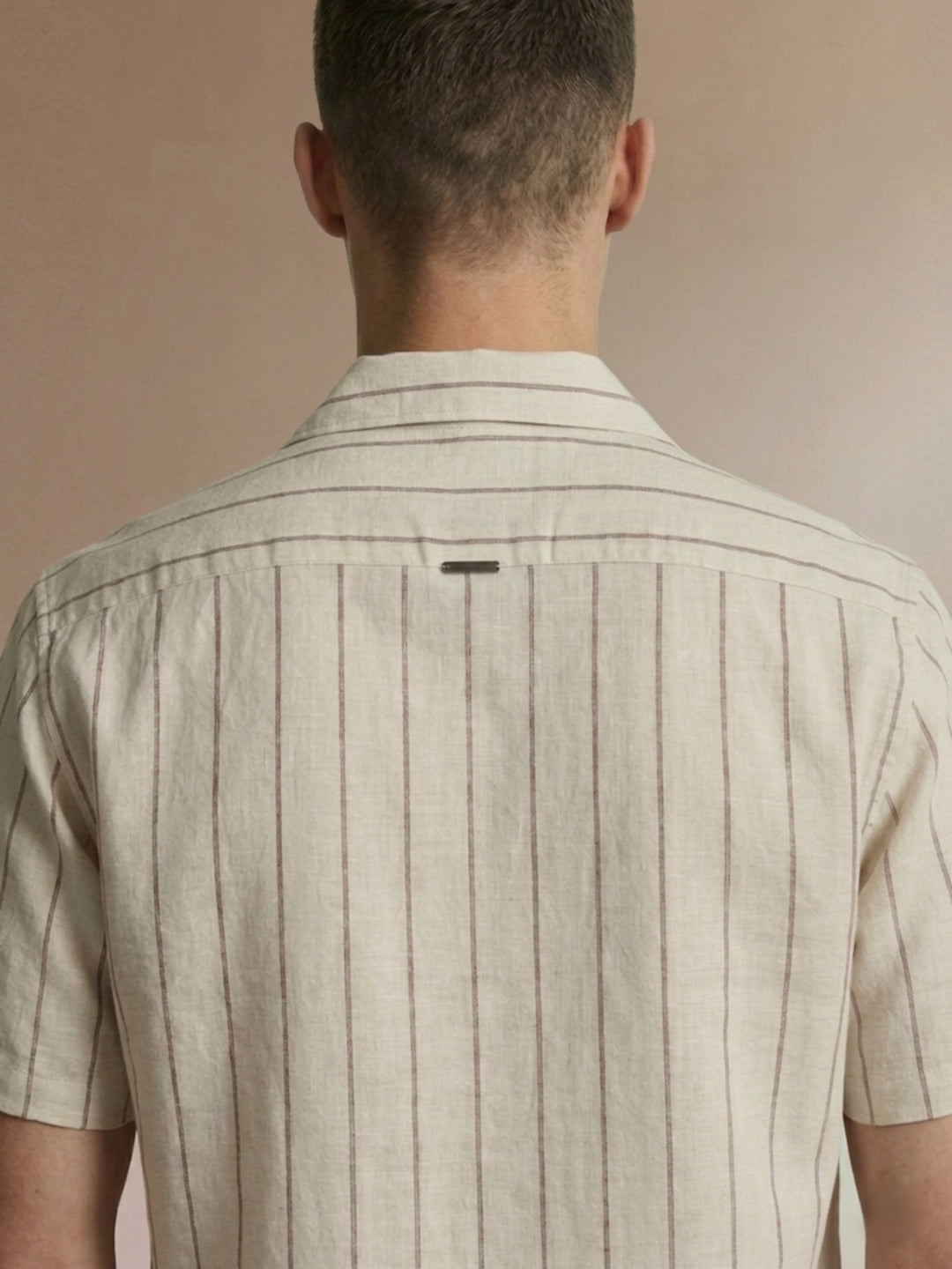 Iconic Men Cotton Cream Striped Shirt