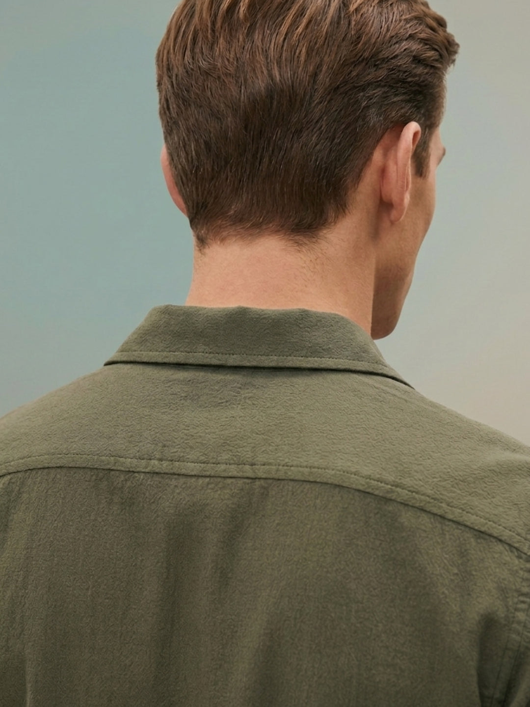 Iconic Men Green Embroidered Shirt