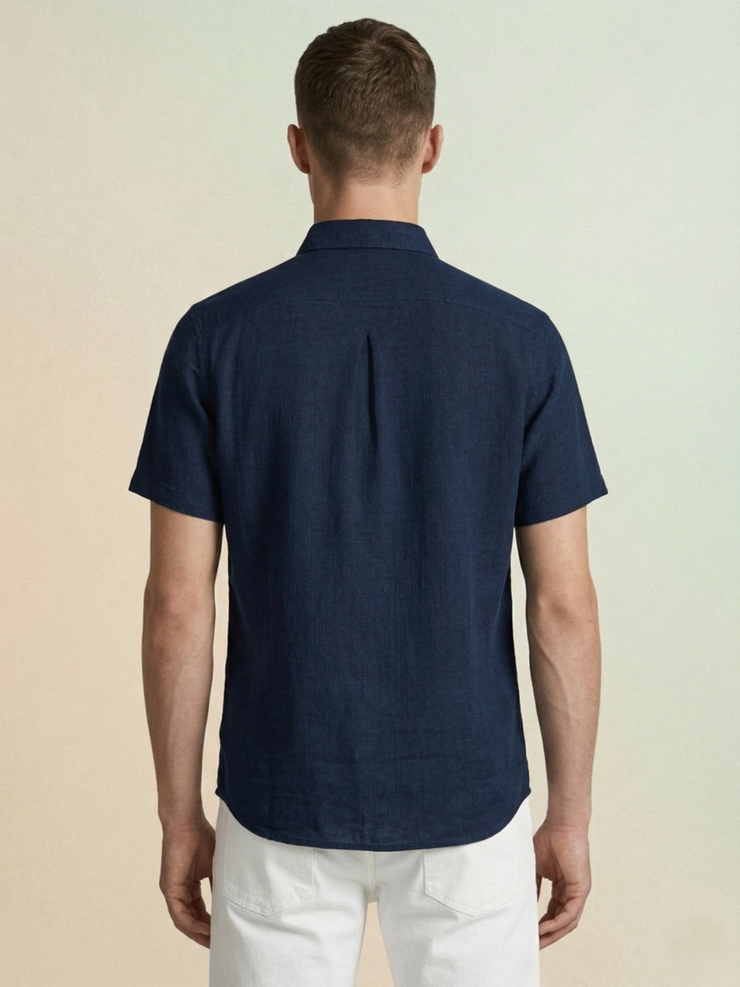 Iconic Men Blue Cotton Shirt
