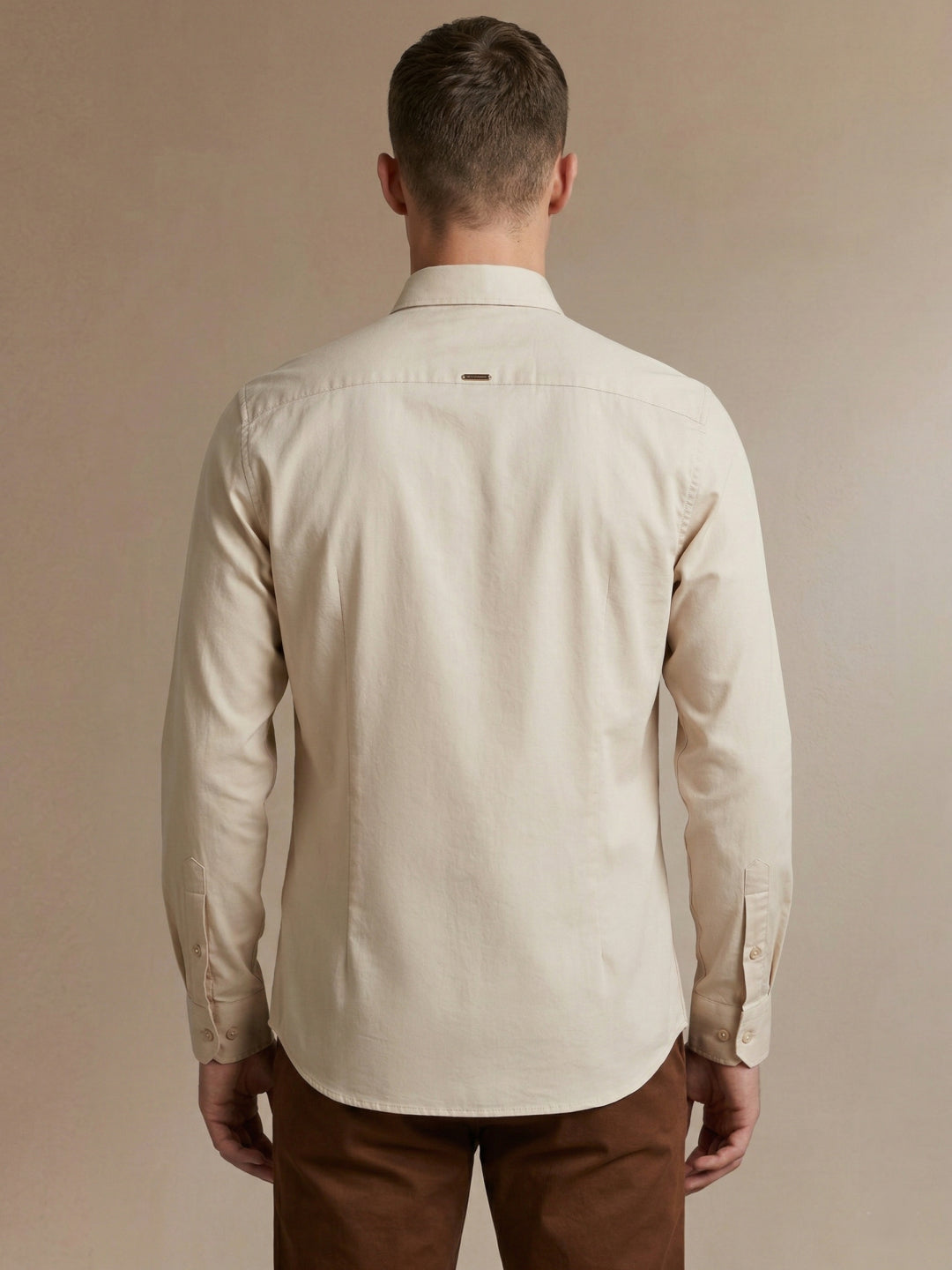 Iconic Men Cream Graphic Print Regular Fit Pure Cotton Shirt