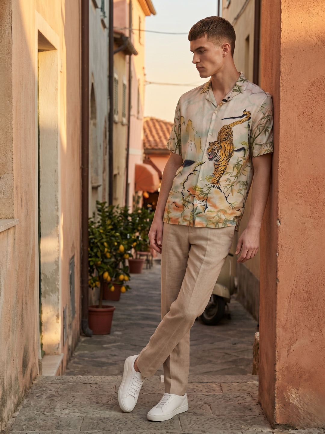 Iconic Men Multi Printed Resort Fit Pure Cotton Shirt