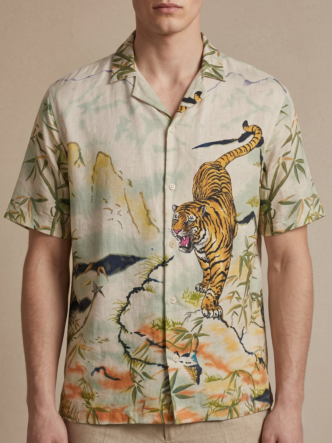 Iconic Men Multi Printed Resort Fit Pure Cotton Shirt
