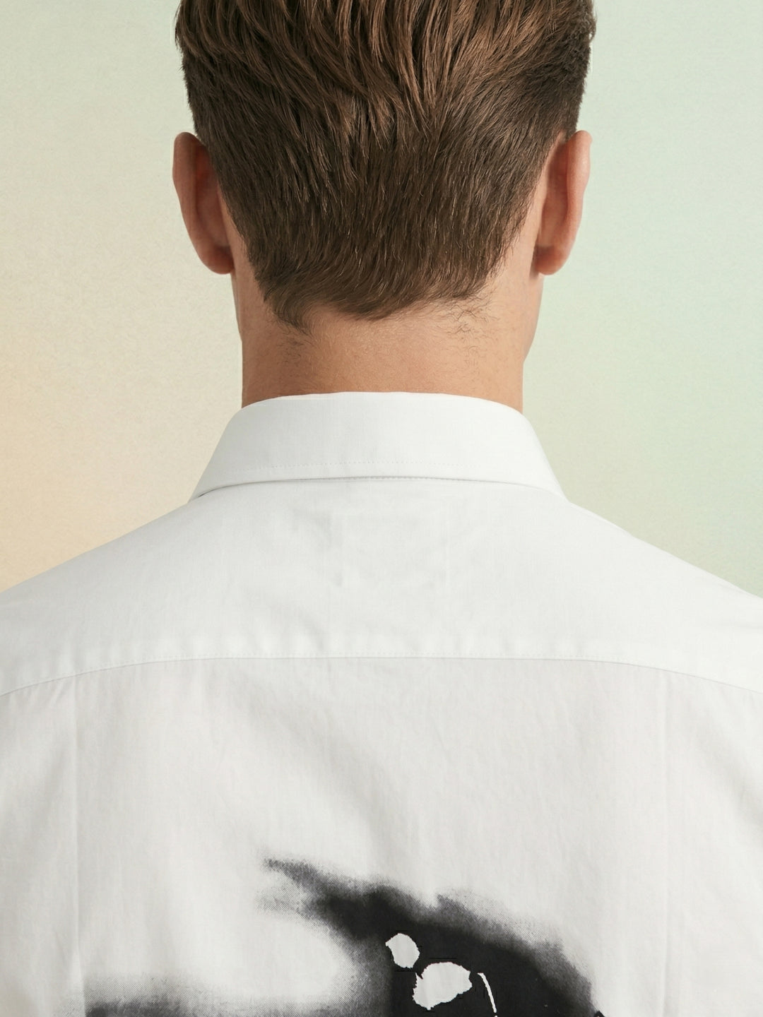 Iconic Men White Cotton Abstract Printed Shirt