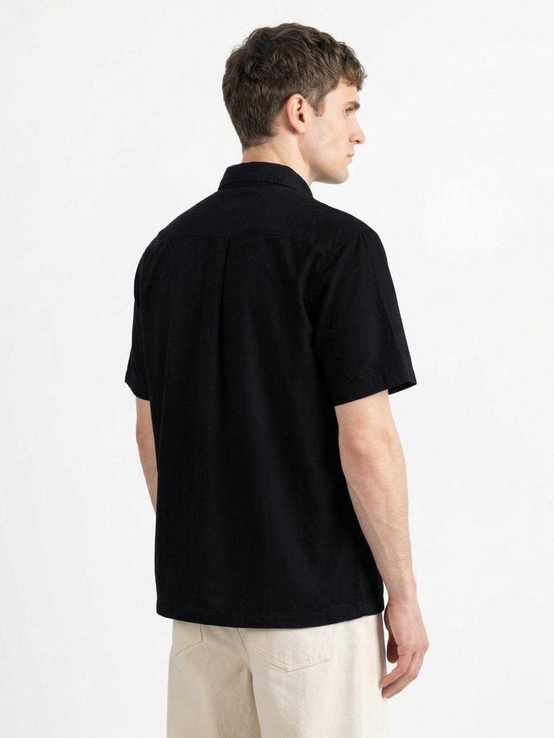 Iconic Men Black Solid Shirt