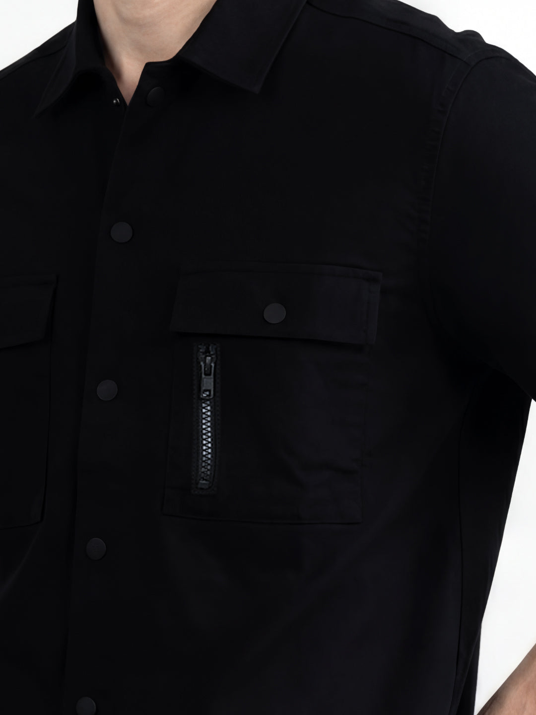 Iconic Men Black Solid Shirt