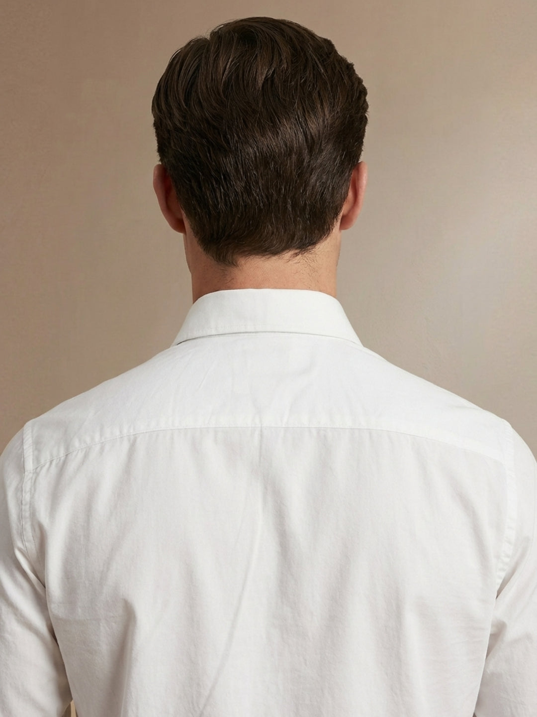 Iconic Men White Solid Oxford Shirt