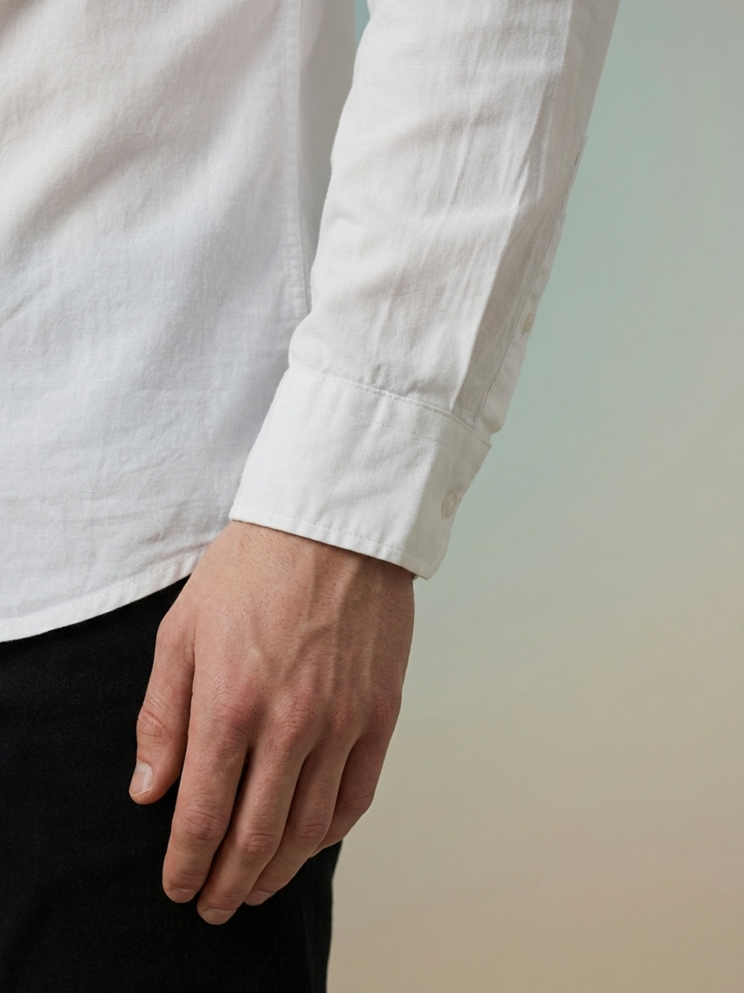 Iconic Men White Colorblock Regular Fit Pure Cotton Shirt