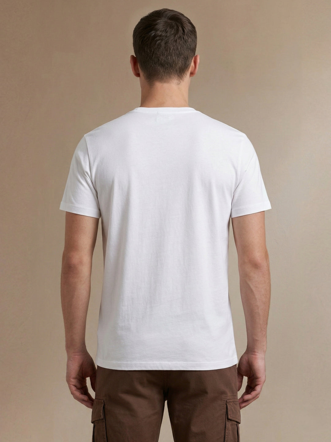 Iconic Men White Cotton Graphic T-Shirt