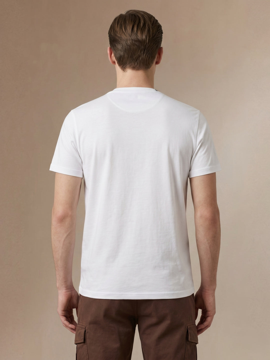 Iconic Men White Cotton Graphic T-Shirt