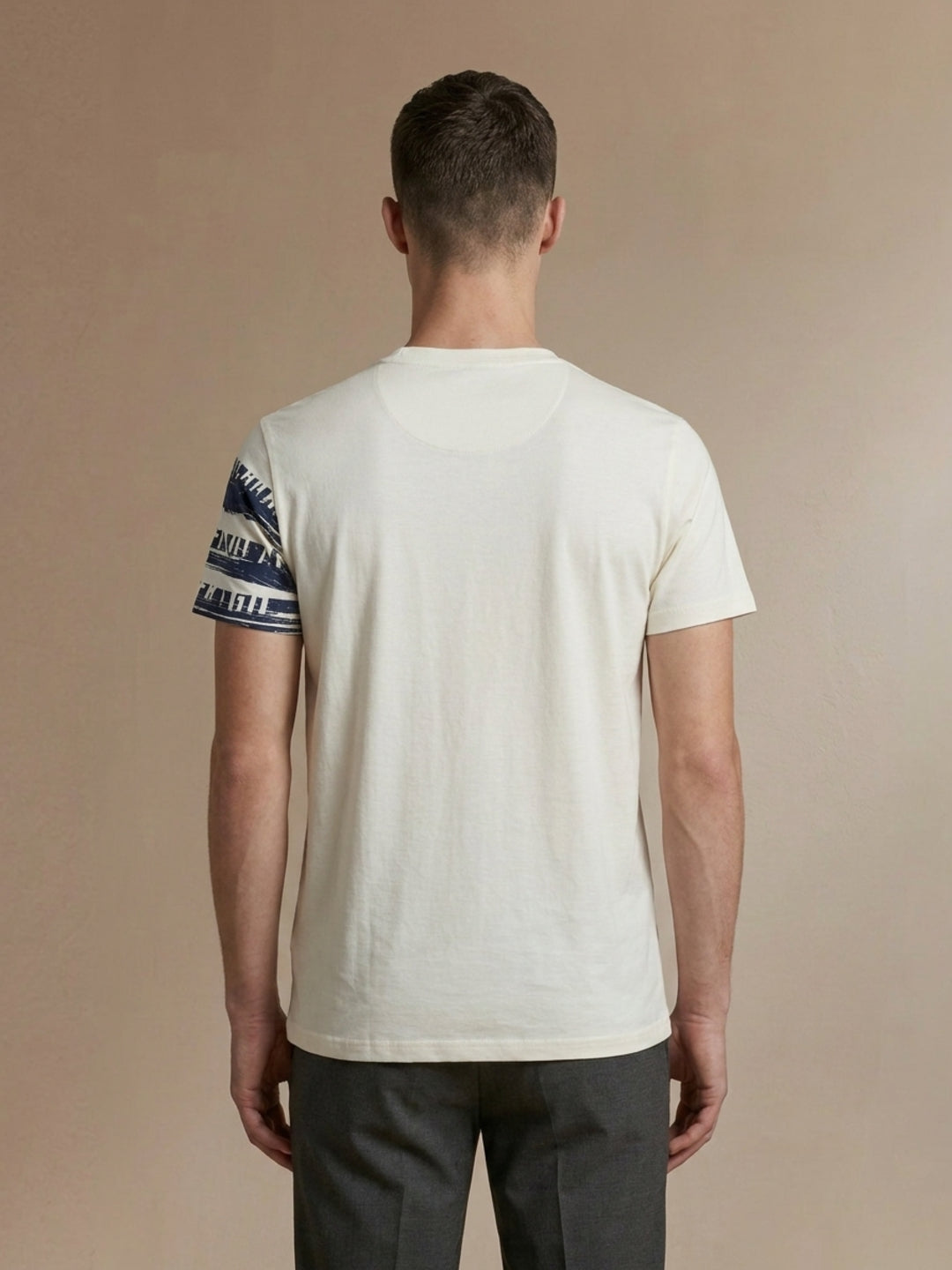 Iconic White Cotton Printed Men Tshirt