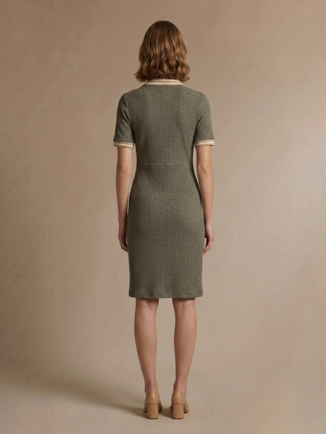 Iconic Green Textured Women Dress