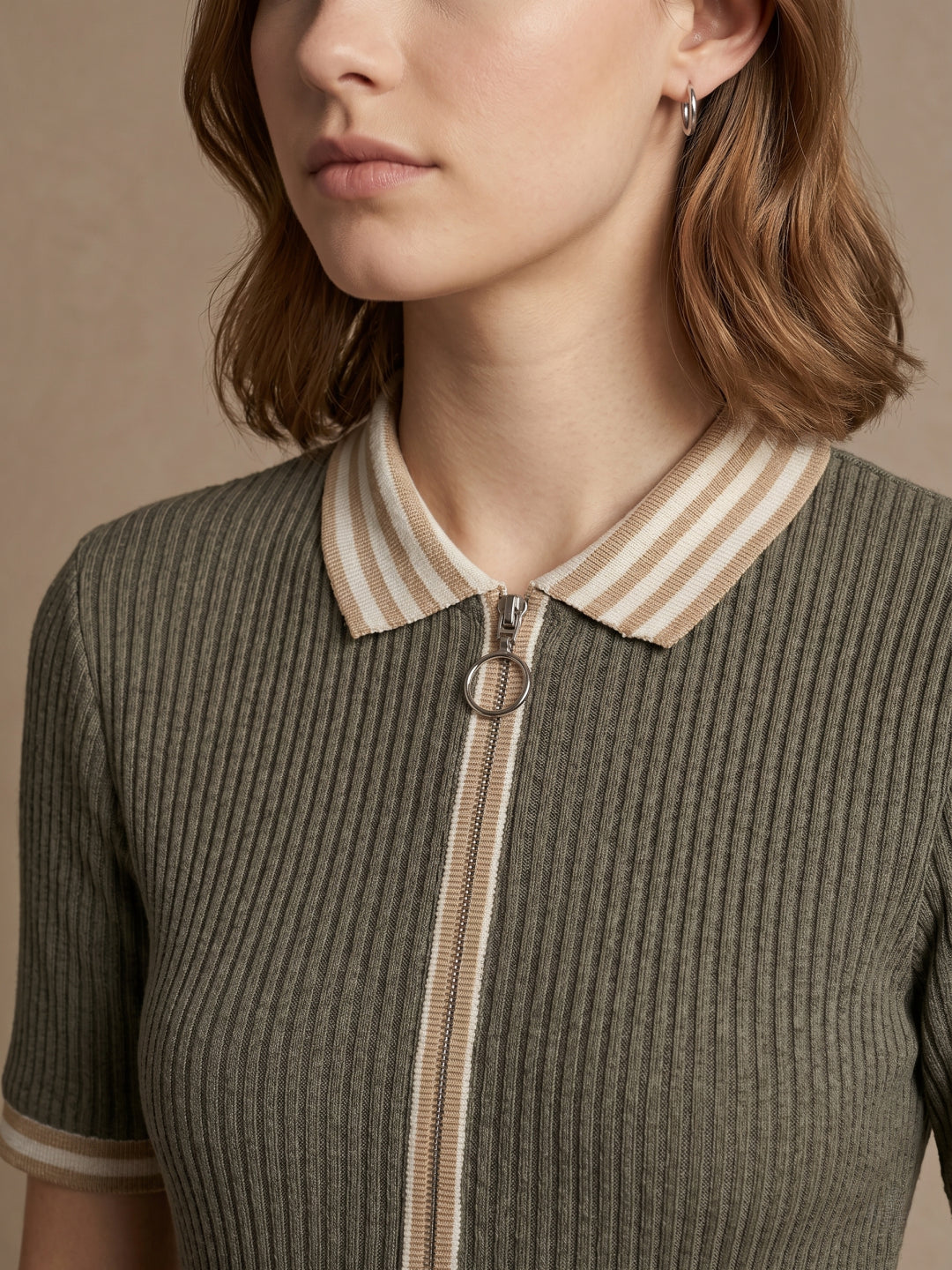 Iconic Green Textured Women Dress