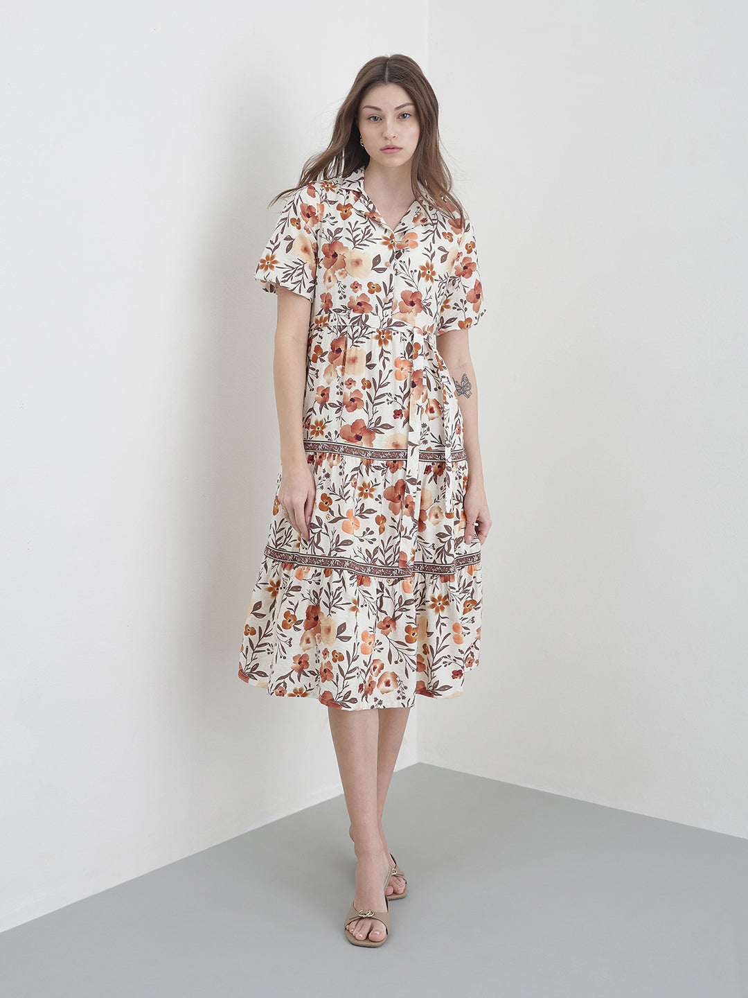 ICONIC Women Multicolor Printed Dress