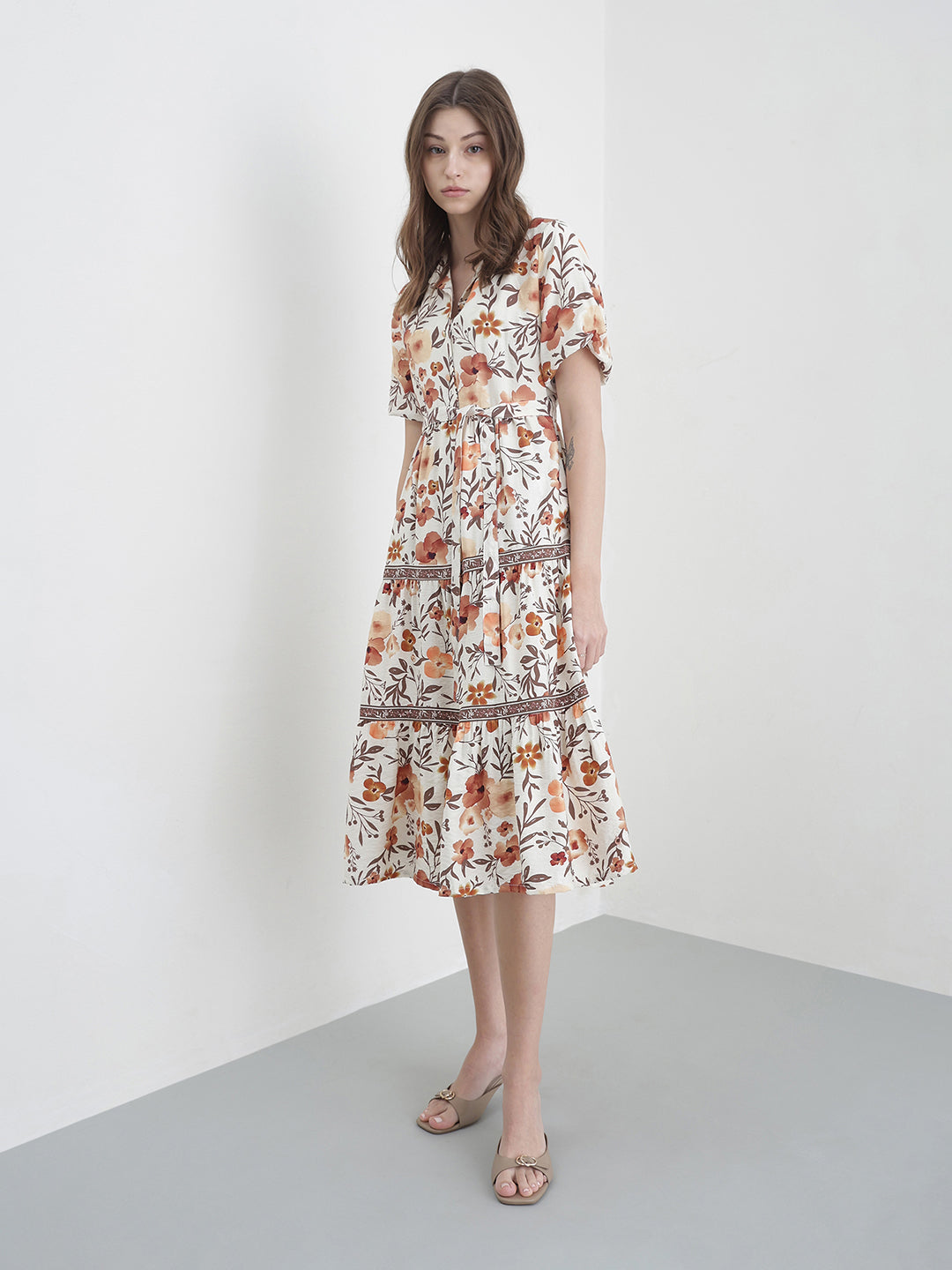 ICONIC Women Multicolor Printed Dress