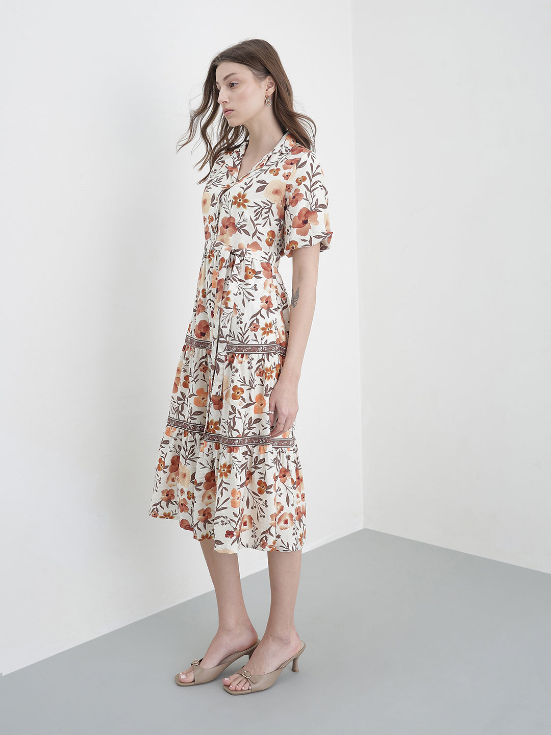 ICONIC Women Multicolor Printed Dress