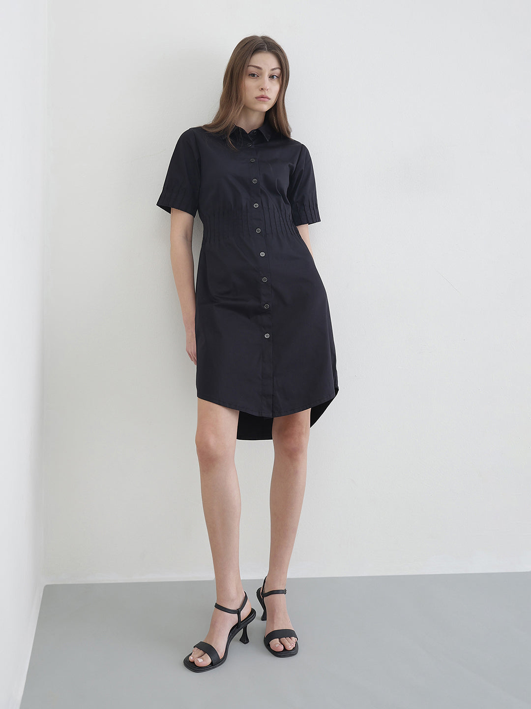 ICONIC Women Black Solid Dress