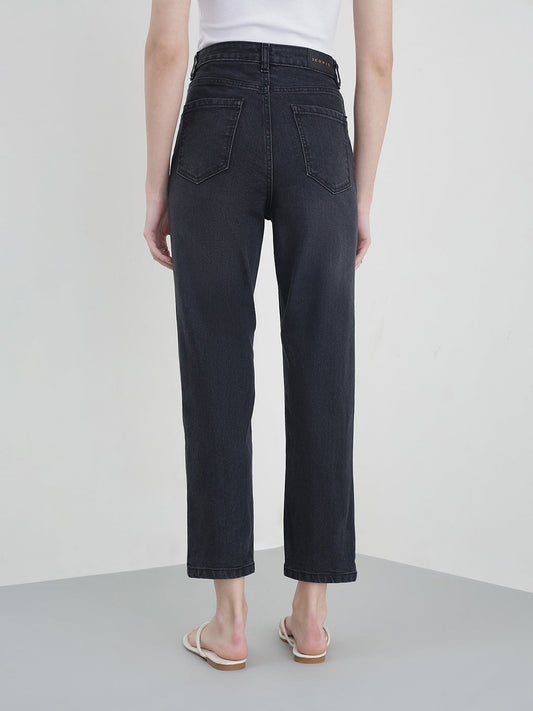 ICONIC Women Black Solid Slim Fit Jeans