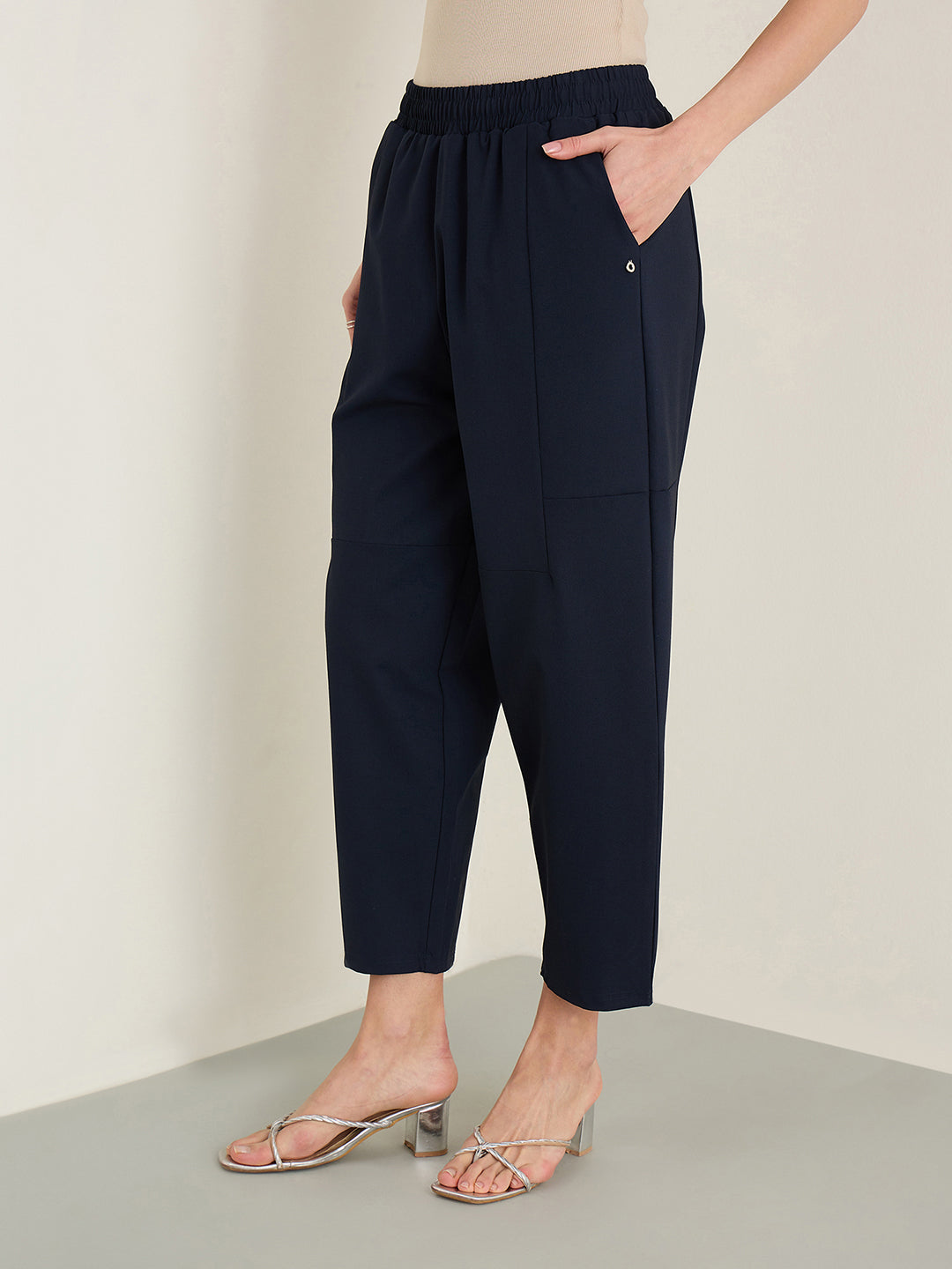 Iconic Women Navy Blue Jogger