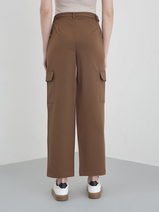 ICONIC Women Brown Solid Joggers