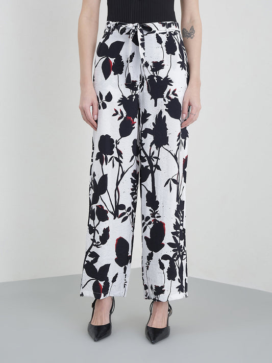 ICONIC Women Black Printed Pants
