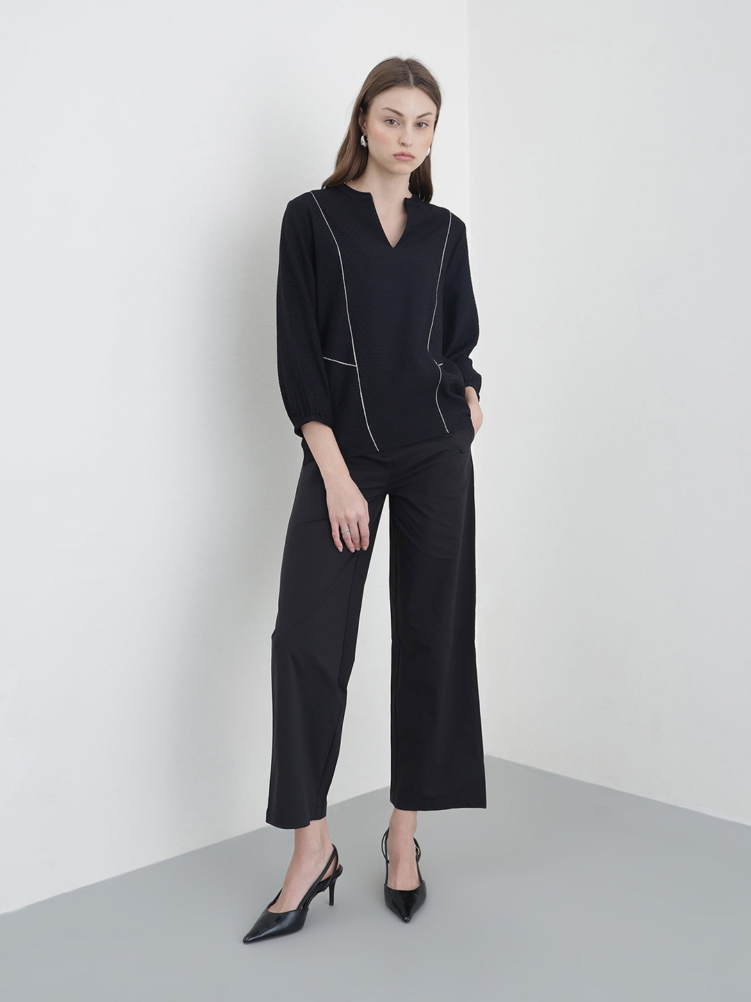 ICONIC Women Black Solid Top