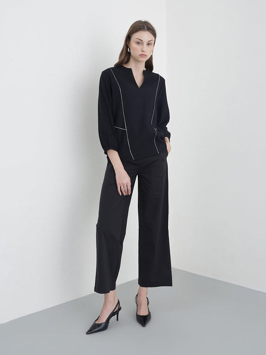 ICONIC Women Black Solid Top