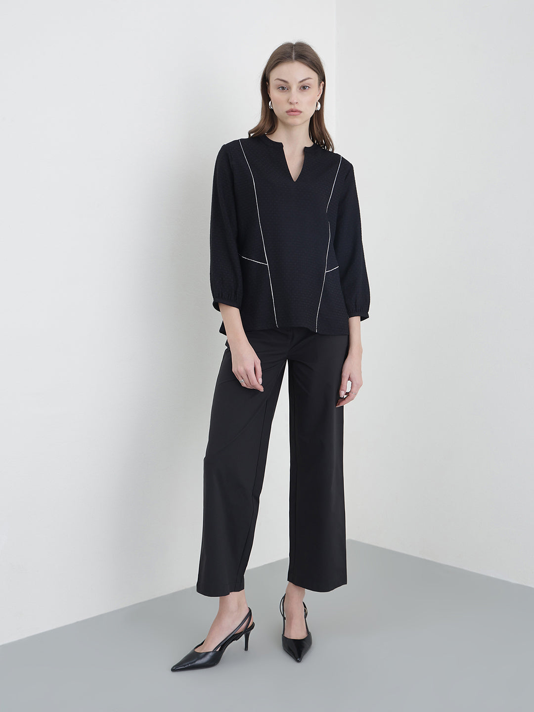 ICONIC Women Black Solid Top