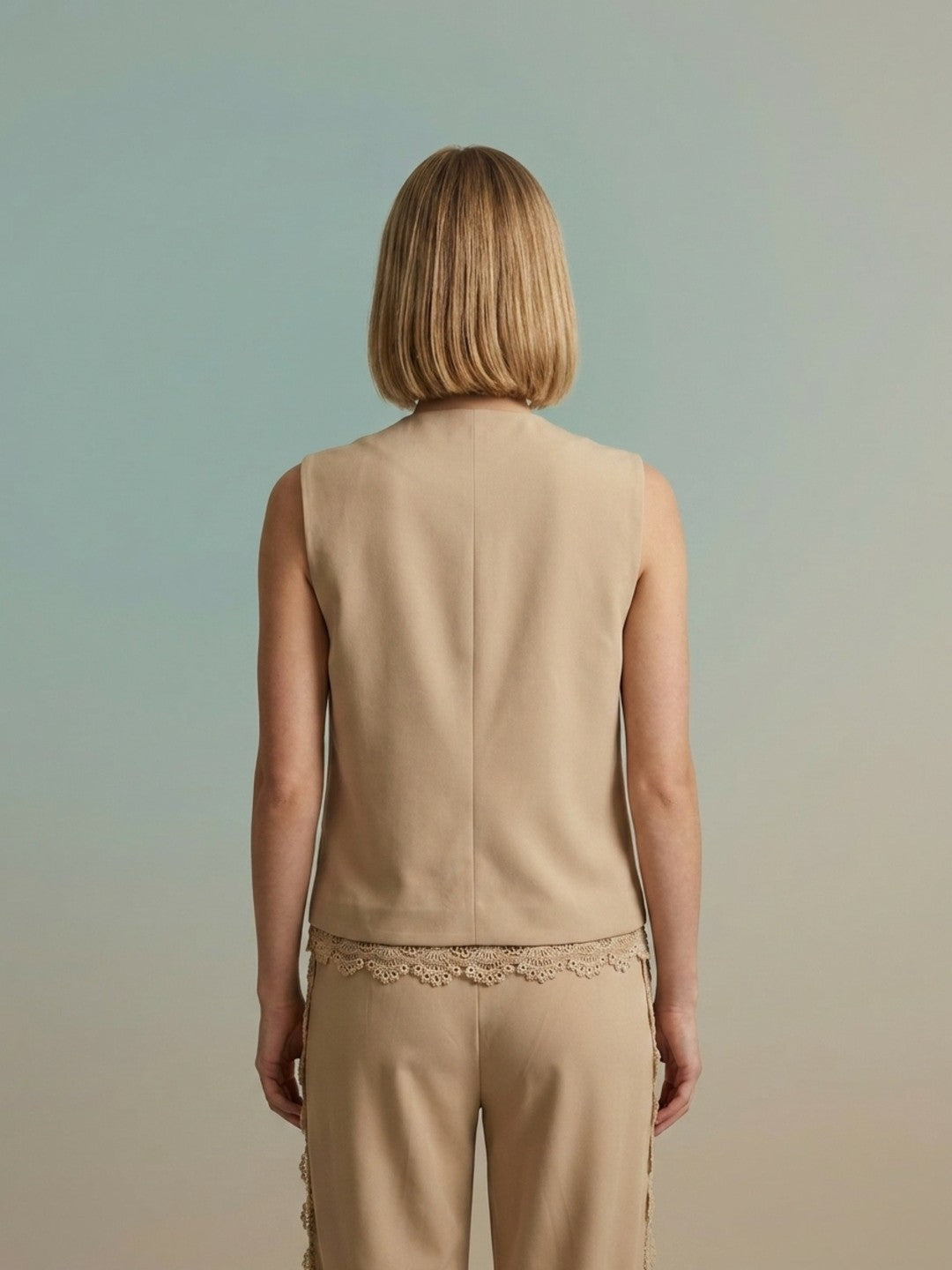 Iconic Beige Terry Women Regular Fit Top